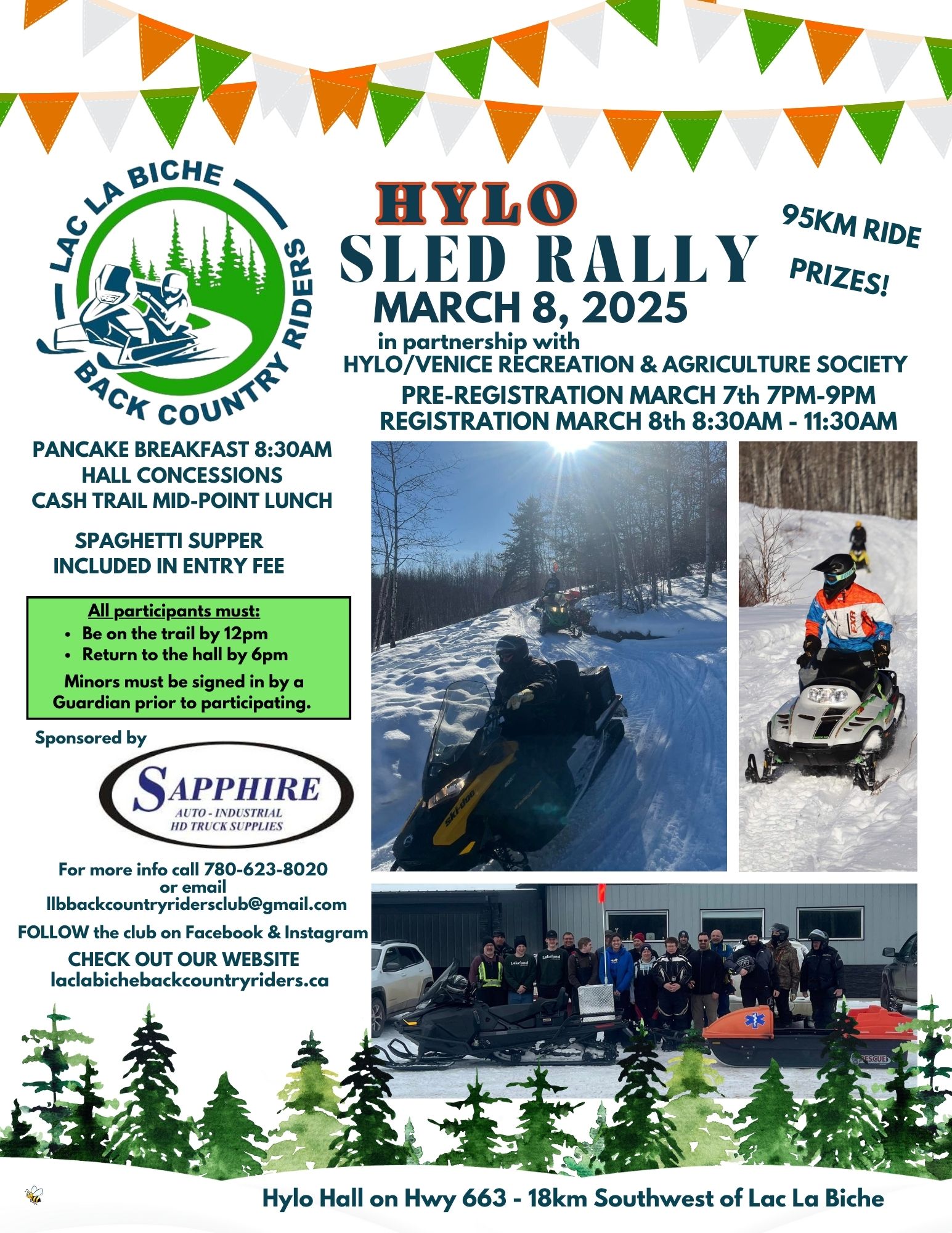 Back Country Riders Hylo Sled Rally March 8, 2025.